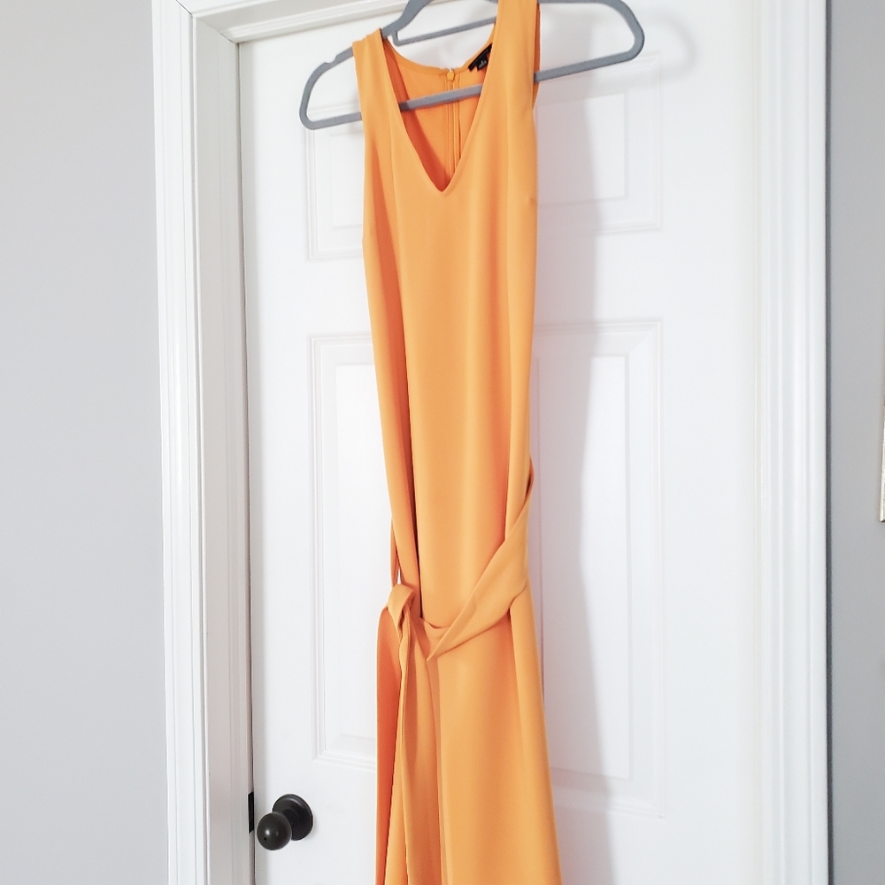 Ann Taylor orange midi dress